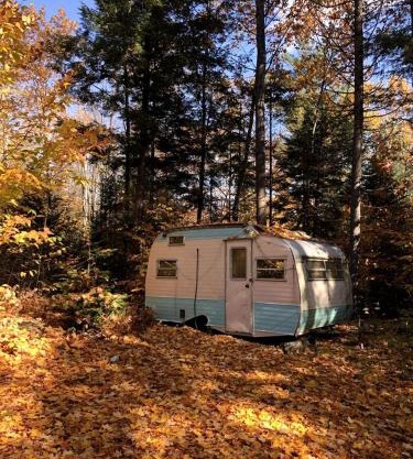 Vintage Camper Rental for Secluded Getaway in Chatham Hills, New Hampshire