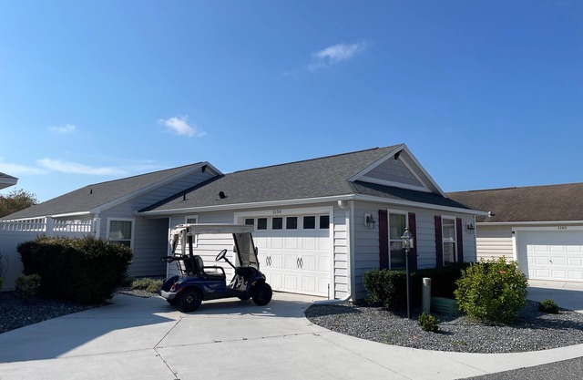 Walking distance to Lake Sumter Landing! Small Dog Friendly Villa w/Golf Cart