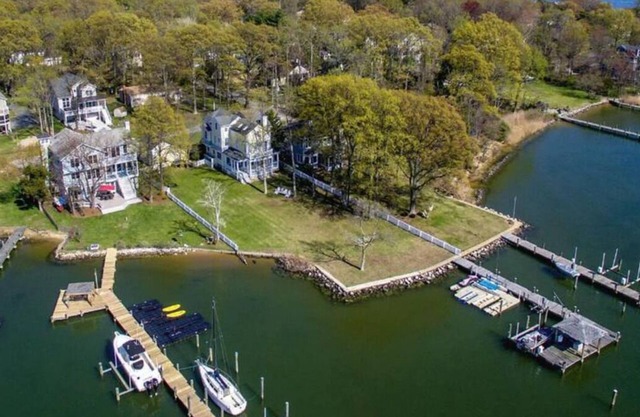 Waterfront Estate w/Private Beach + Dock