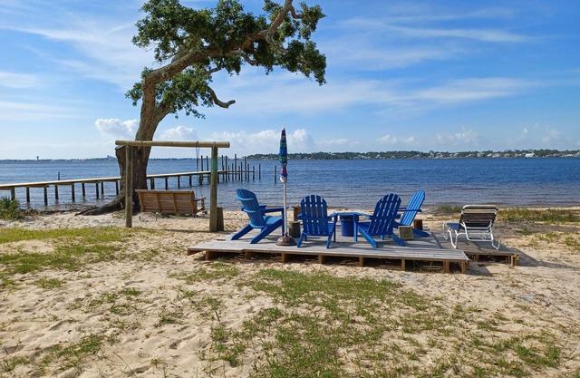 Waterfront Family Retreat Home Private Beach and Dock.