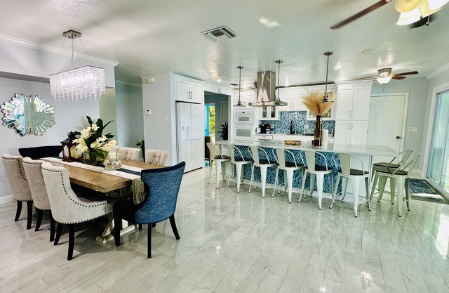 Waterfront House with Heated Pool, Jacuzzi & Private Dock