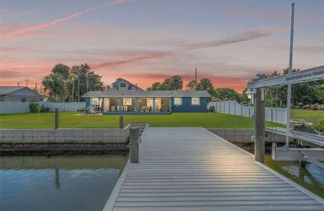 Waterfront with a huge dock with direct Gulf access. Clean and Comfortable.n