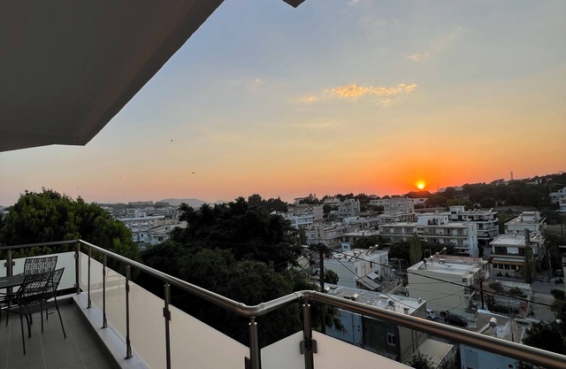 Well equipped and spacious flat with wide and uninterrupted views over Rhodes