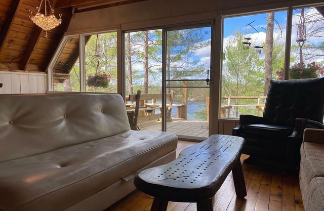 Wilderness Lakefront A-Frame Cottage