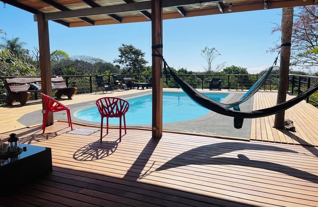 With terrace and pool: 7 minutes from Montezuma's beaches and restaurants!