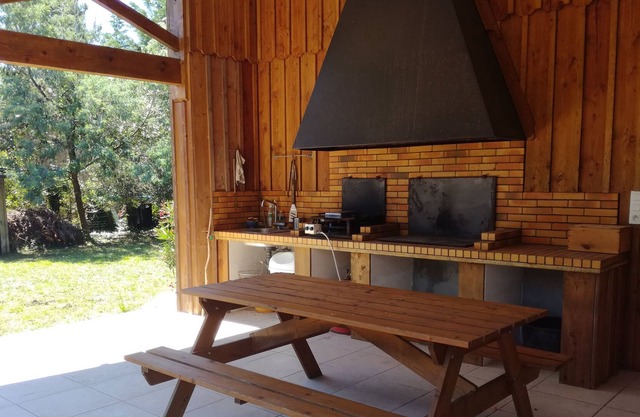 Wooden house in calm and restful environment