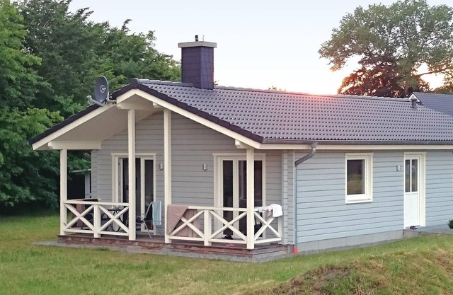Your modern, high-quality holiday home is located in a quiet, wooded area near Bad Segeberg.
