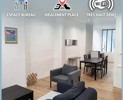 Douai Apartment | ღ Delfosse - 3 chambres, extérieur et Wifi Fibre