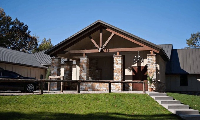 Big Rapids House | 10,000 Sq. Ft. Full Service Lodge on Gated, 1,300 Acre Private Ranch