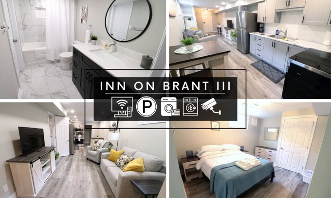 Burlington Apartment | 10 min walk to DT, stylish, free parking | IOB3