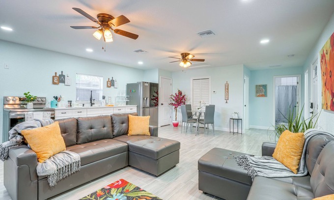 Bearss Plaza House | 12 Mi to Dtwn Tampa: Vibrant Home w/Outdoor Space