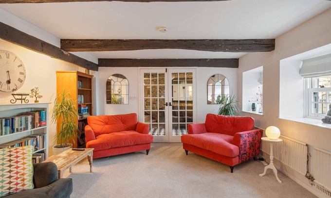 Westleigh House | 17th Century Cottage & Scandi Cabin, Drive Parking