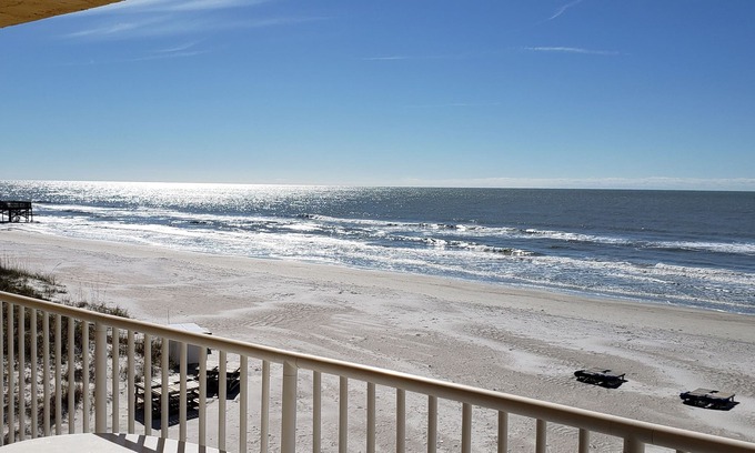Indian Shores Condo | 180 degree direct Beachfront view - Can't get closer to the beach!