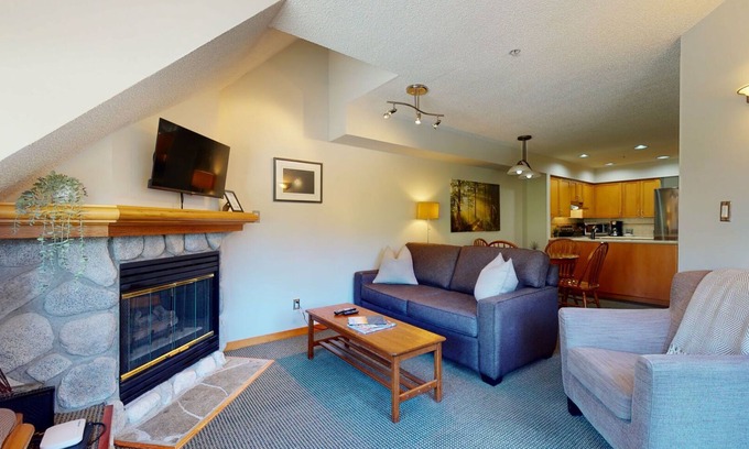 Whistler Creekside Condo | 1BR | Lake Placid Lodge | King Bed | Common Pool, Hot Tub, BBQ, & Lounge | Private Balcony