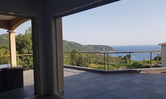 Coti-Chiavari Villa | 1km from unspoilt beaches: Magnificent villa, swimming pool, parking, superb sea view