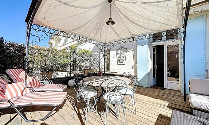 Cannes City Centre Apartment | 2-Bed Apt with 65m² Terrace | Central Cannes | 5 mins walk to Palais/Beach