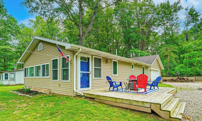 Mecosta House | 2 Fire Pits & Lake Access: Cozy Mecosta Getaway!