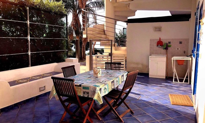 Capo d'Orlando Apartment | 2-room apartment garden side with big terrace only 3 min from the beach