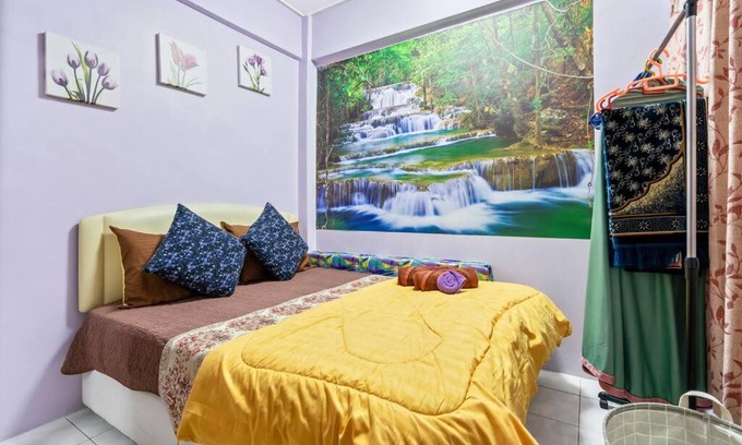 Rawang Apartment | 2 scenic air cond bedrooms, 1 room ceiling fan, near Bandar Rawang