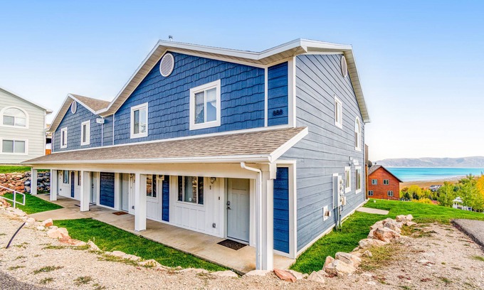 Harbor Village Condo | 2-story condo w/Bear Lake views, private patio, heated pool, hot tub, tennis