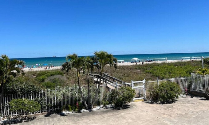 Avon By The Sea Condo | 218 Ola Grande · Ola Grande 218-Ocean Front-Pool-Cocoa Beach Pier