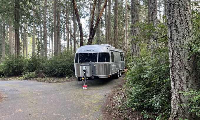 Vashon Island House | 25' Airstream in the Forest with Sound View - Dry Camping