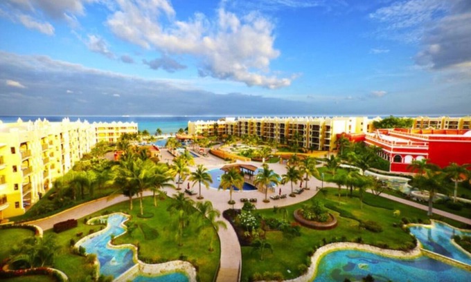 Xcaret Condo | 2BD Royal Haciendas: Terrace w/Oceanview & Resort