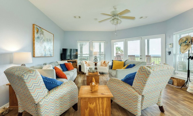 Pointe San Luis House | 2nd Row Pet Friendly Home w/Great Views, 2 Decks, Nearby Dune Walkover
