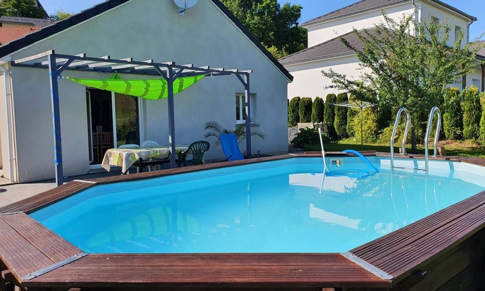 Montfaucon Villa | 3 bedroom villa with pool view 10 min besancon