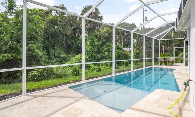 Wabasso Beach House | 3 BR, 3 baths home: Heated pool and Walk to the beach. Sleeps 10!