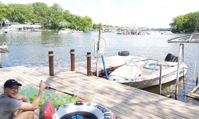 Monticello House | #3- Monticello, IN Lakefront Home: Sleeps 8, Swim & Boat docks.