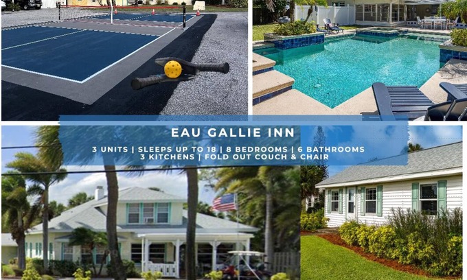 Tropic House | 3 Units, Sleeps 18, Pool, Pickleball, Basketball, Beaches, USSSA,
