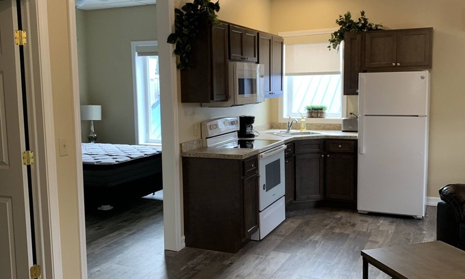 Sylvan Beach Apartment | 4 beautiful one bedroom units BEST LOCATION in Sylvan Beach! Sunset & lake view