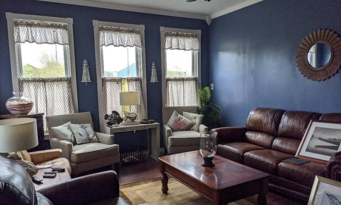 Bayside House | 4 Bed/Bath, a porch view of Copano Bay in the serene little village of Bayside