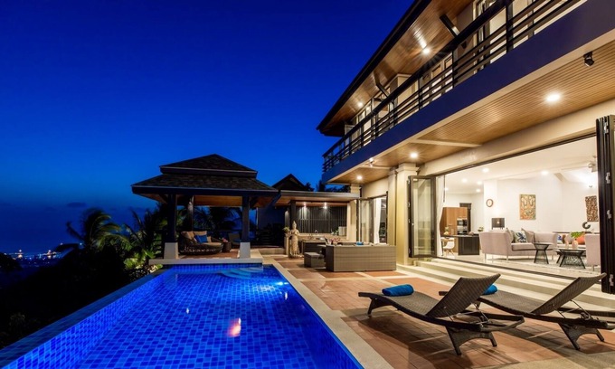 Na Thon Villa | 4 Bed Sunset Sea View Villa Star SDV364