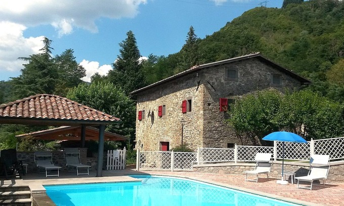 Camporgiano Other | 4 bedroom, 2 bathroom converted Mill house with private pool. Outdoor kitchen!