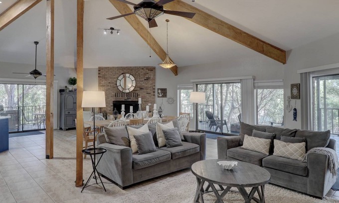 Lake Whitney House | 4 Bedroom 3 Bath Open Concept Property on Lake Whitney with Hot Tub. The Southern Silo at Whitney!