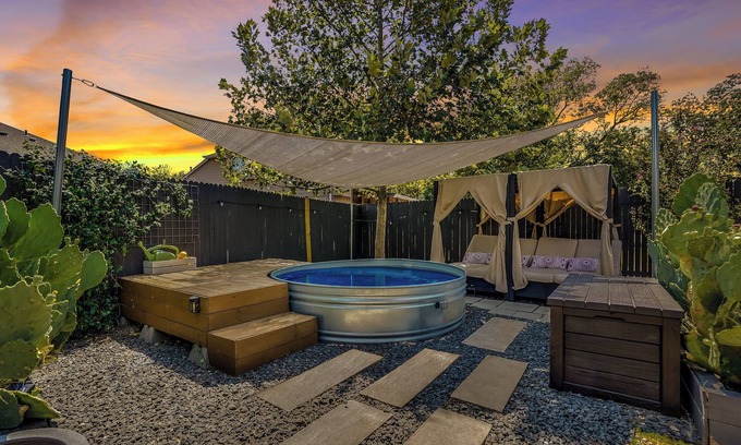 Austin House | 4-bedroom house in East Austin with Hot tub, Cowboy pool, Game room, and Firepit