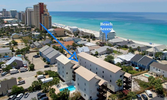 Holiday Beach Apartment | ☀️400ft to Beach-Pool- Budget Friendly-1BR Sandcastle Villas #24☀️