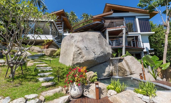 Laem Set Villa | 4BR Samui Villa w/Waterfall & Pool in Laem Set