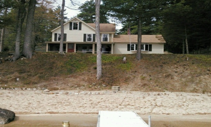 North Sebago House | 5 bdrm Lakefront, Sebago Lake,100ft of Sandy Beach, Winter seasonal rates avail.