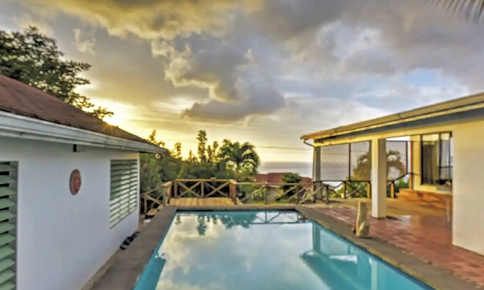 Woodlands Villa | 5 Minutes Walk to Beach - Ocean & Mountain View Villa with Private Pool