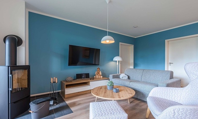Krakow am See Apartment | 5-star vacation apartment Yoga Oasis with terrace and view of Lake Krakow