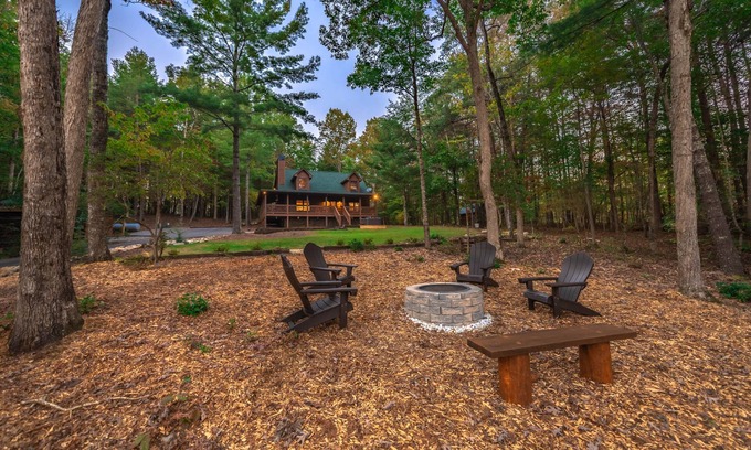 Ellijay Cabin | 6-Acre Mountain Cabin Hot Tub Views Fire Pit
