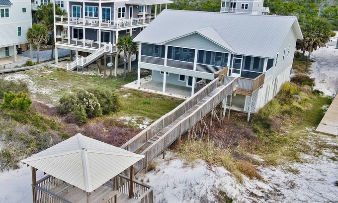 Cape San Blas House | 6 Bed/3 Bath North Cape San Blas Beach Front Home - Steps to the Ocean!