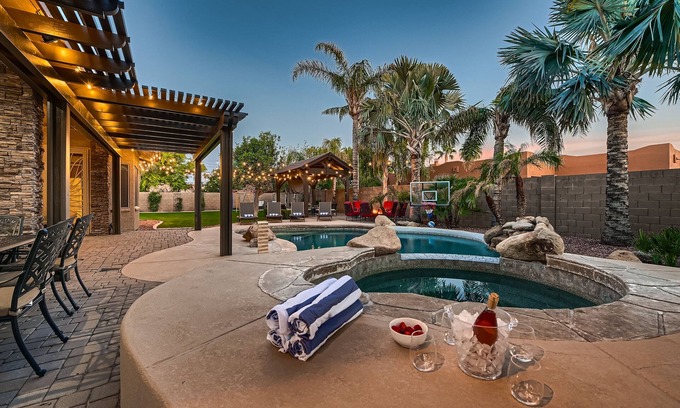 Adobe Hills House | 6BR/4.5BA oasis w/heated pool/spa, 3 ensuites, oversized lot, games, fire pits