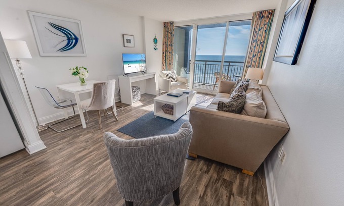 Ocean Drive Condo | 8th Floor Stunning Views, Contemporary Oceanfront!