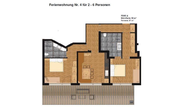 Vorderlanersbach Apartment | 90 m² Apartment ∙ 2 bedrooms ∙ 6 guests