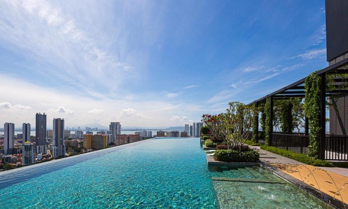 George Town Apartment | 9min drive to City Highfloor Aprmt City Skyline View Water Purifier