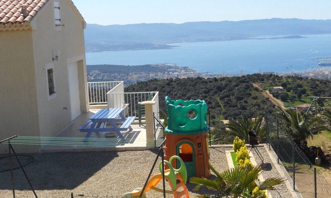 Alata Villa | A 10 Mn Des Plages. Panoramic views of the Gulf of Ajaccio and the Gulf of lava